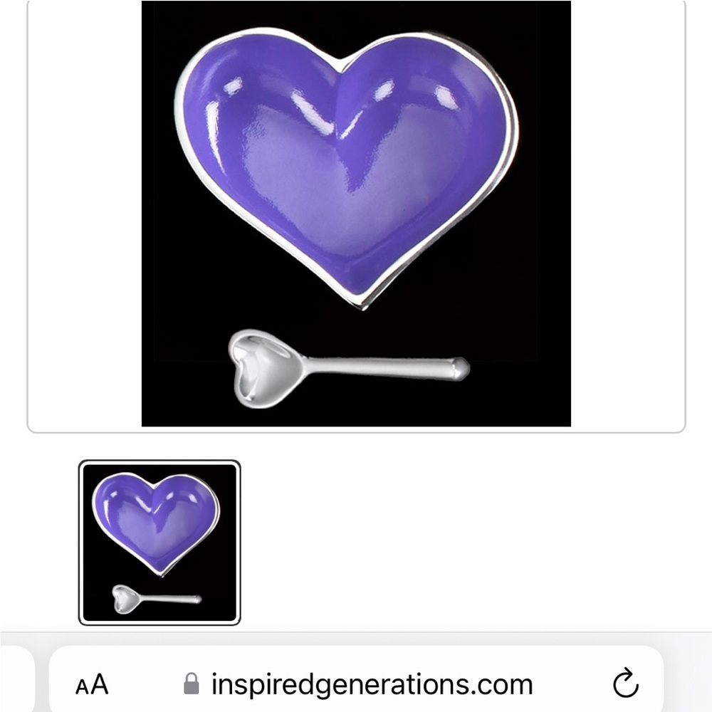 Inspired Generations Lil Purple Heart with Heart Spoon